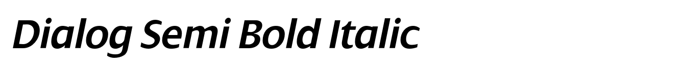Dialog Semi Bold Italic